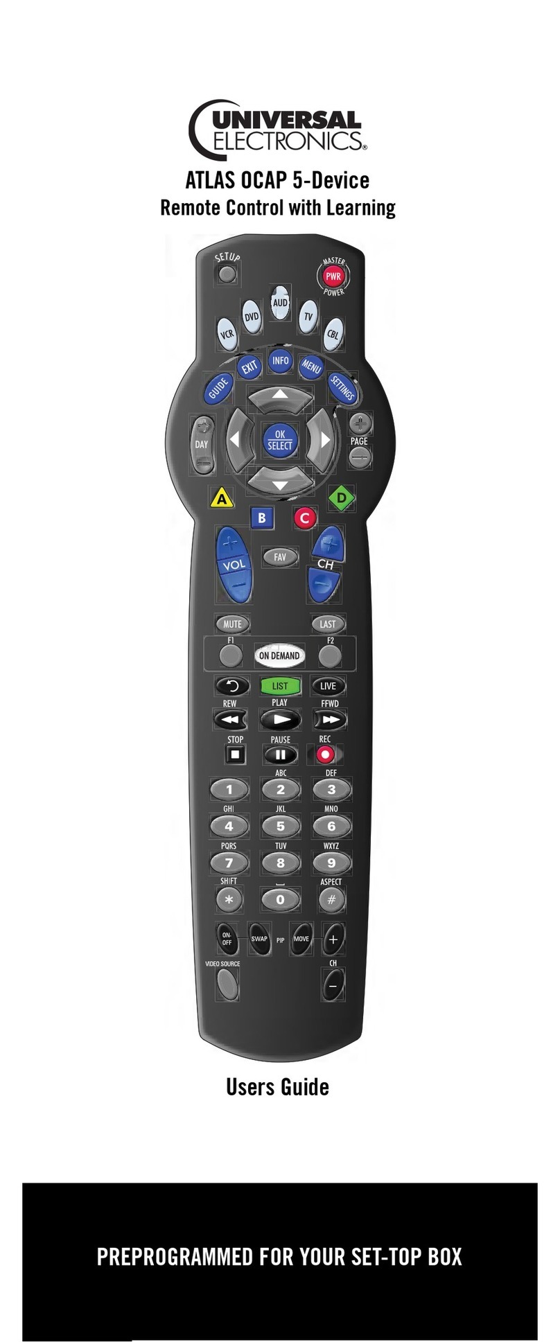 Universal Electronics COGECO ATLAS DVR 5-DEVICE user guide