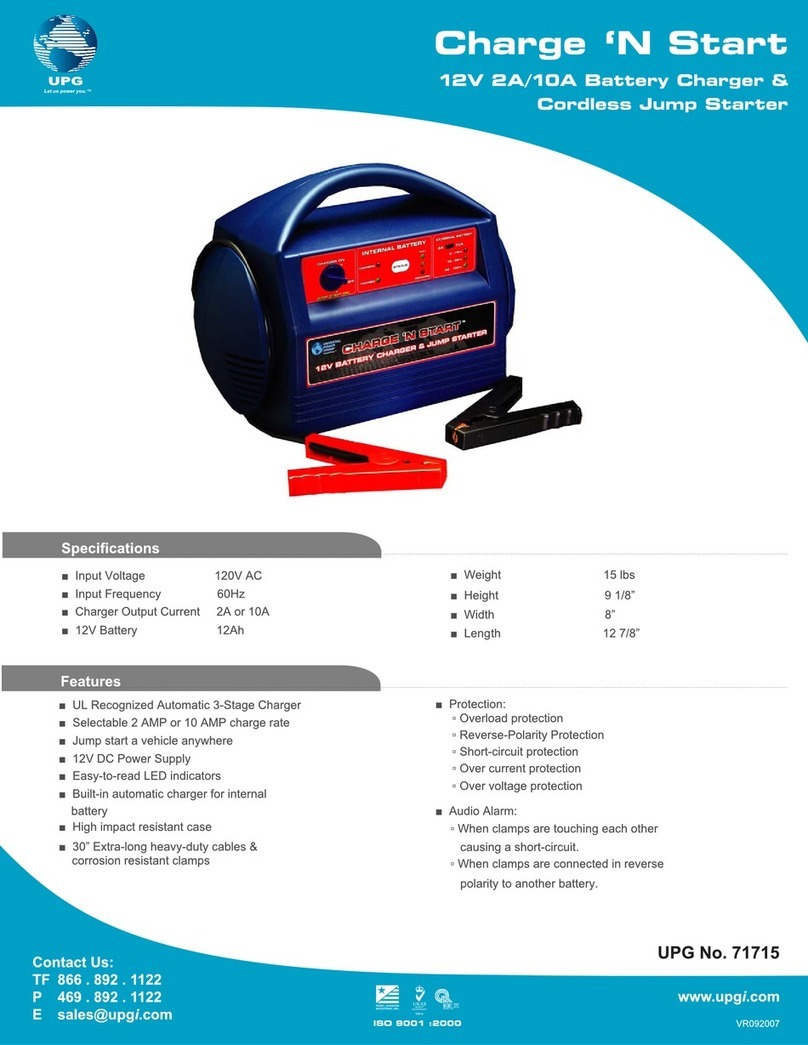 Universal Electronics Charger 'N Start RvAC118 Specification sheet