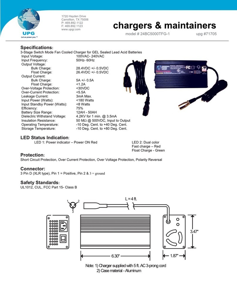 UPG 3-Stage Switch Mode Fan Cooled Charger... Specification sheet