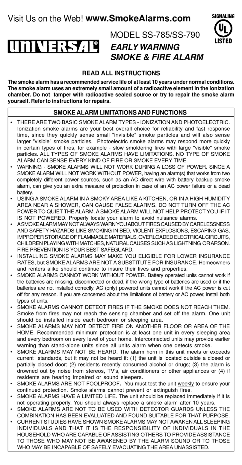 Universal SS-785 instructions