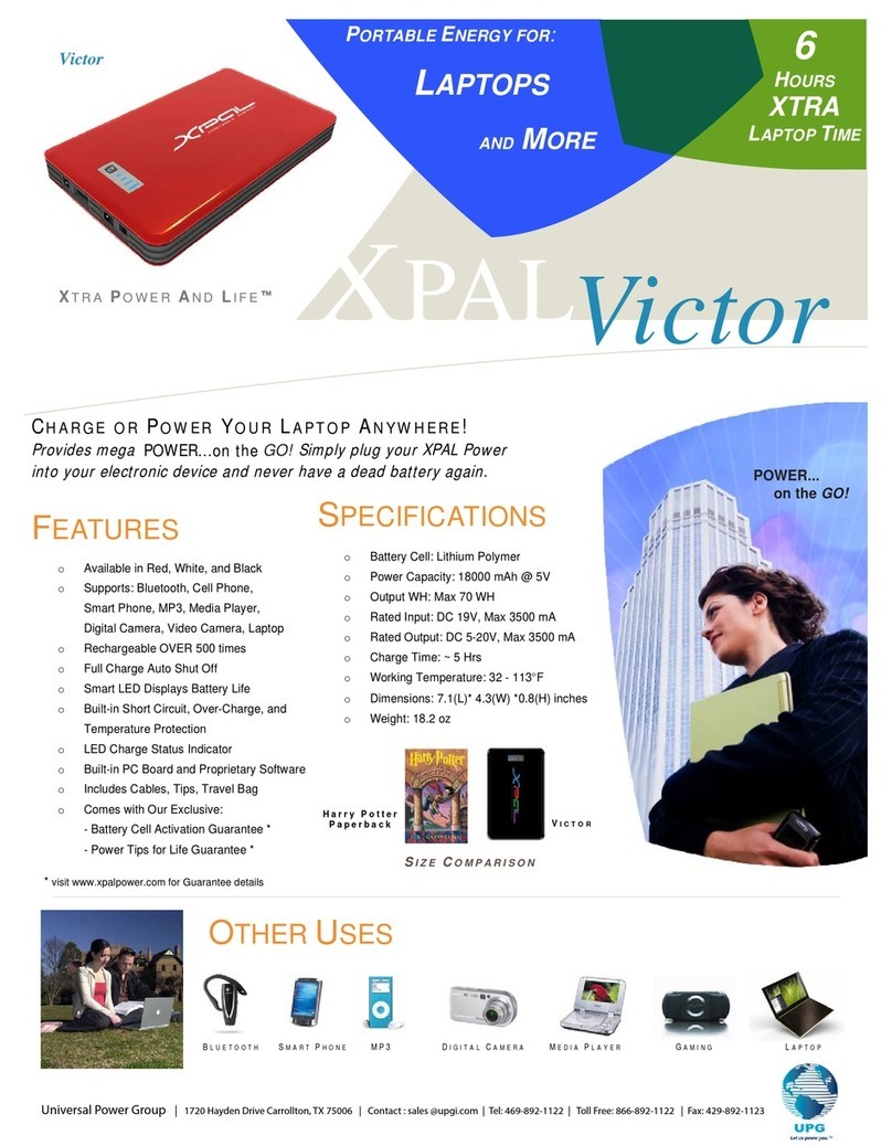 Universal Power Group XPAL Victor Specification sheet