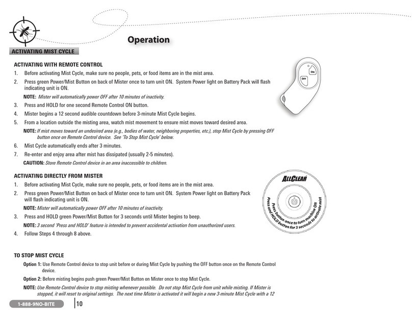 Universal Pest Solutions AllClear 3100 User manual