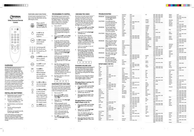 Universal Electronics UEI manual