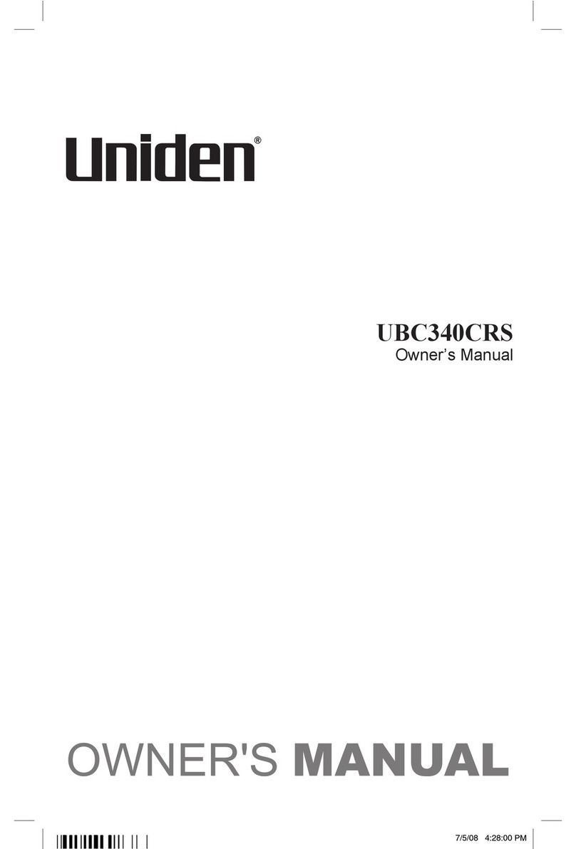 Uniden UBC340CRS User manual