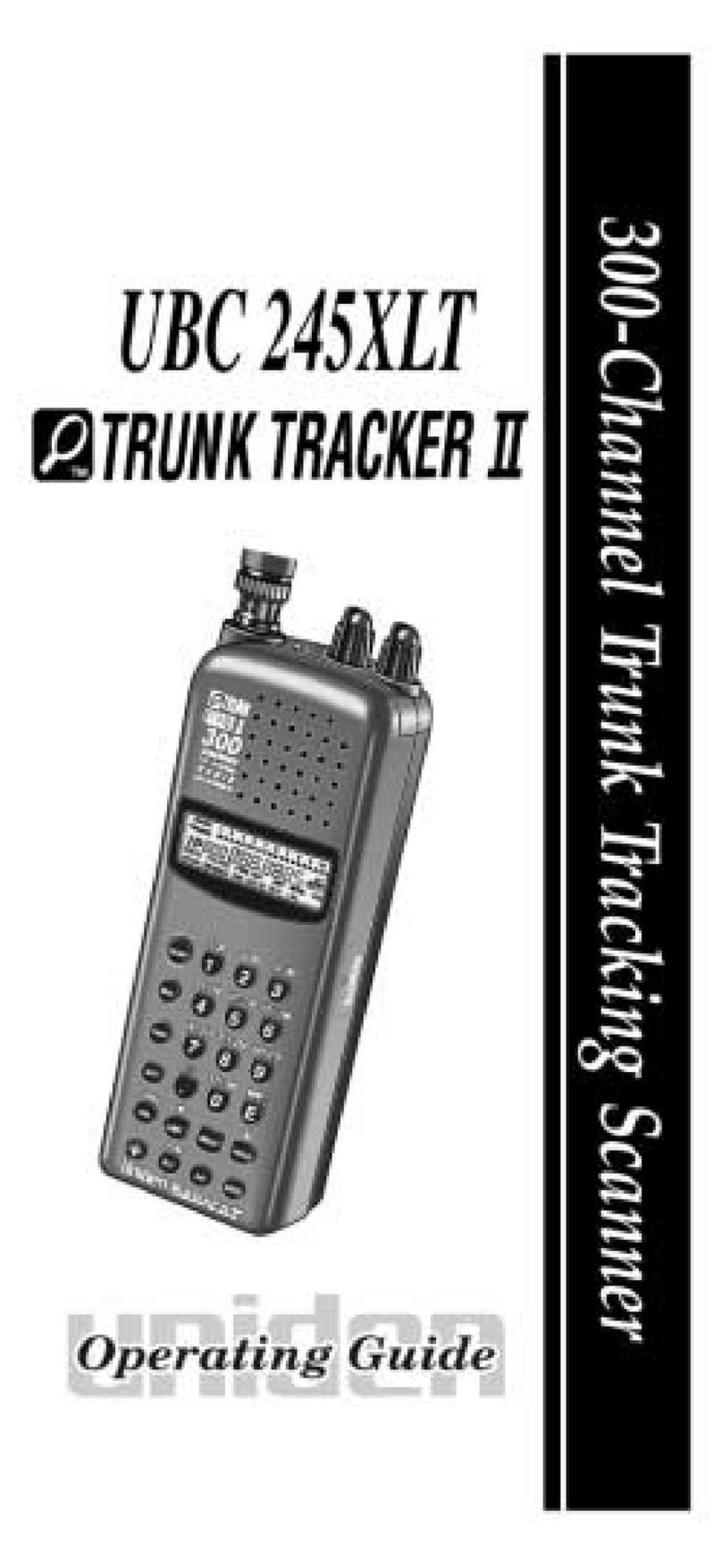 Uniden UBC 245XLT Trunk Tracker II User manual