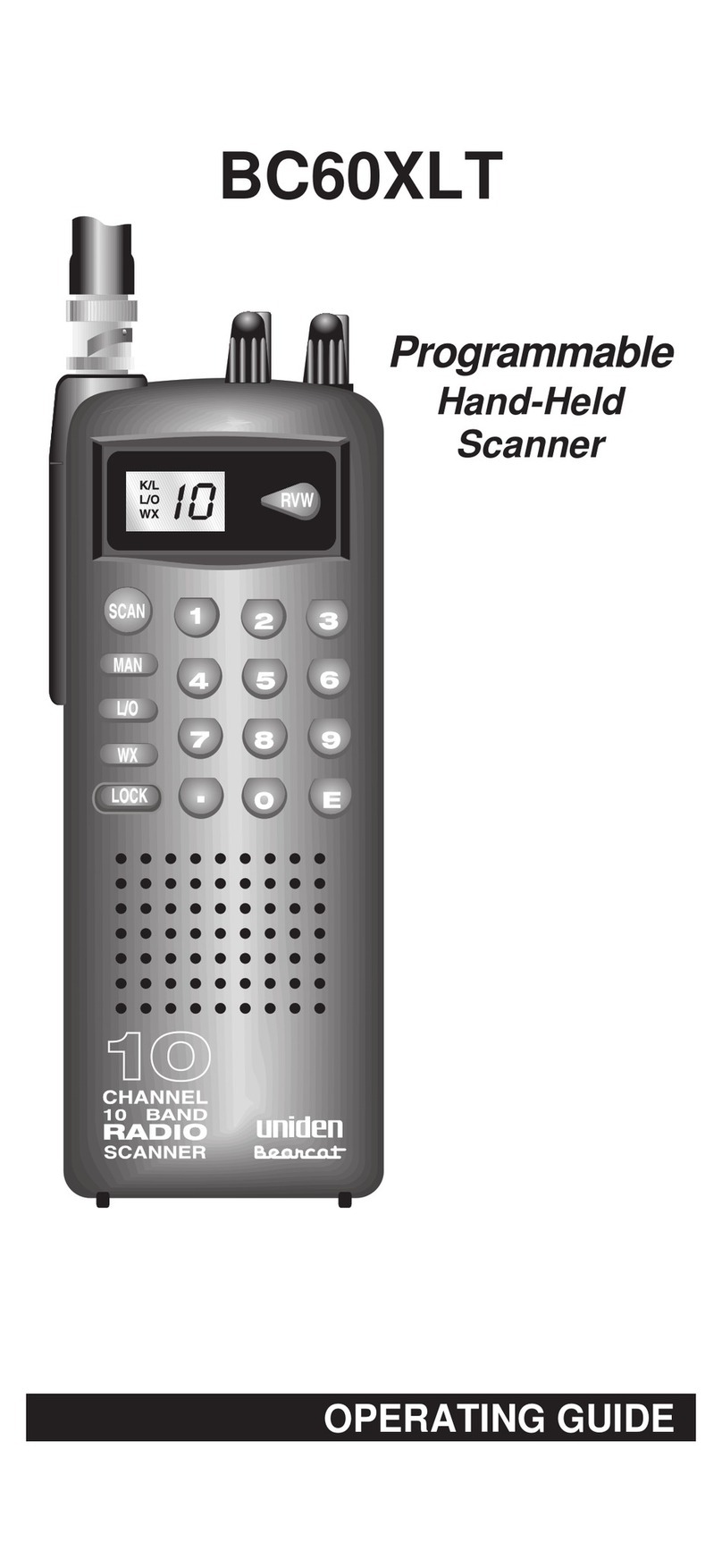 Uniden BC60XLT operating guide
