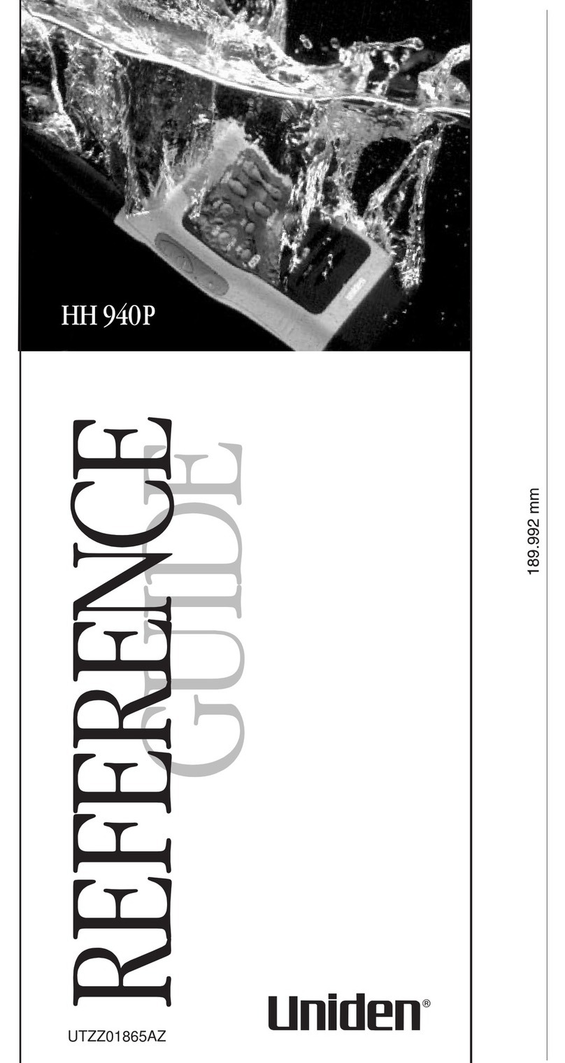 Uniden HH 940P reference guide