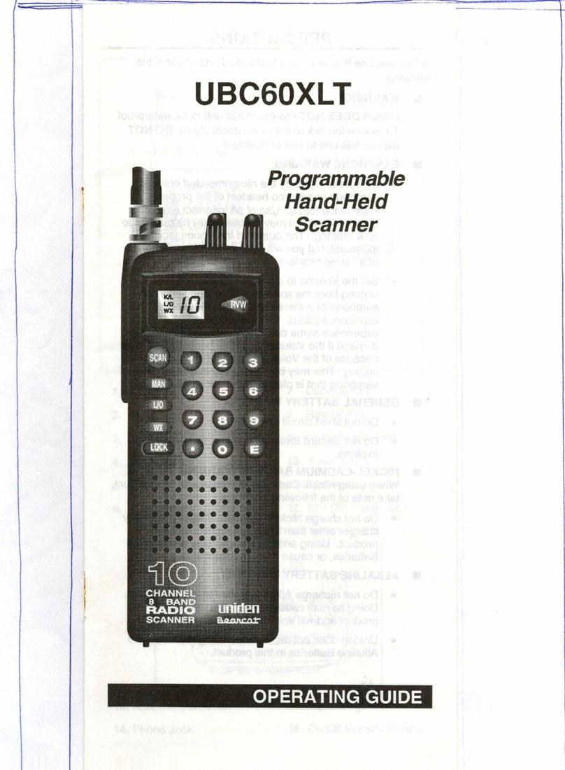 Uniden UBC60XLT User manual