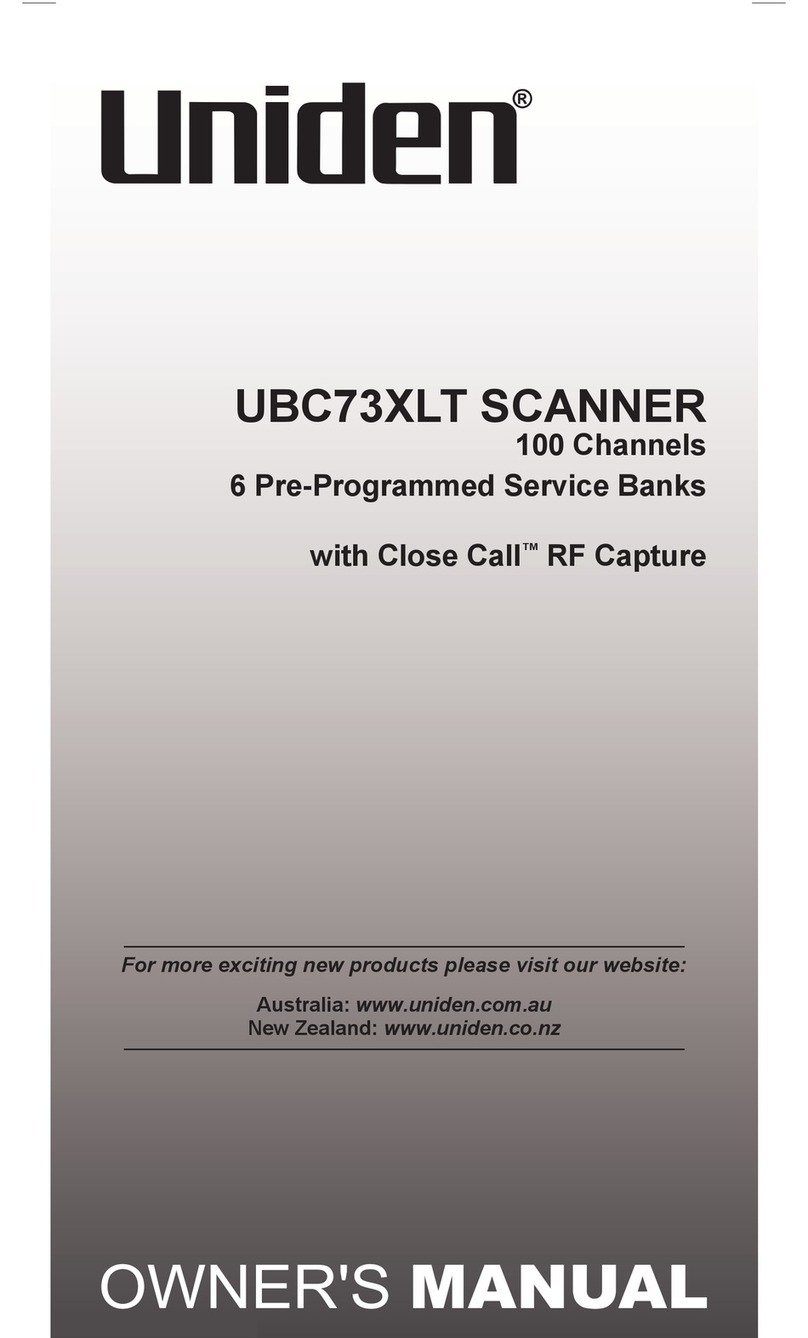 Uniden UBC73XLT owner's manual
