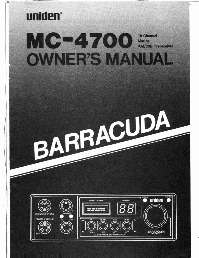 Uniden Barracuda MC-4700 owner's manual