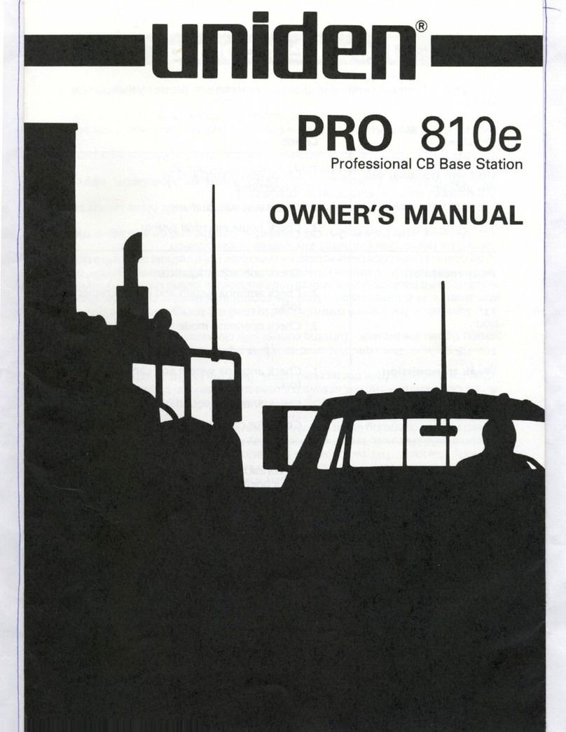 Uniden 810e owner's manual