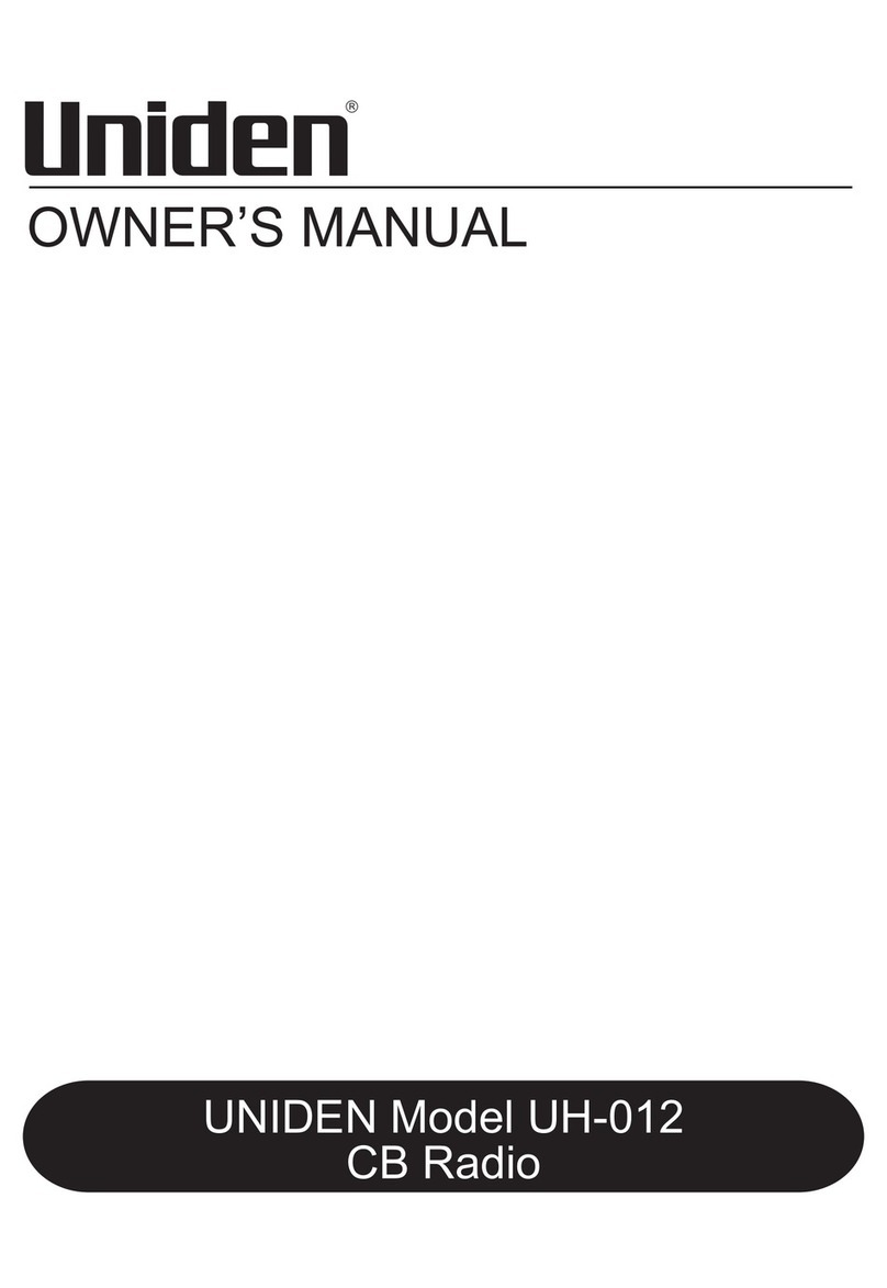 Uniden CB RADIO UH012 owner's manual