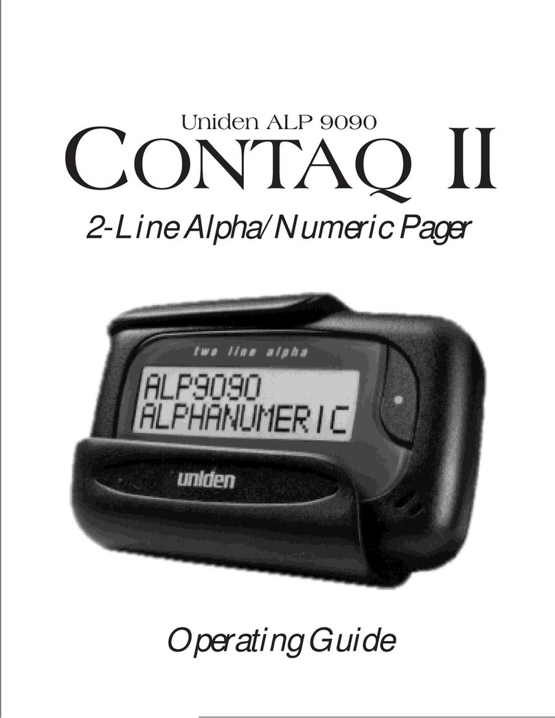 Uniden Contaq II ALP 9060 operating guide