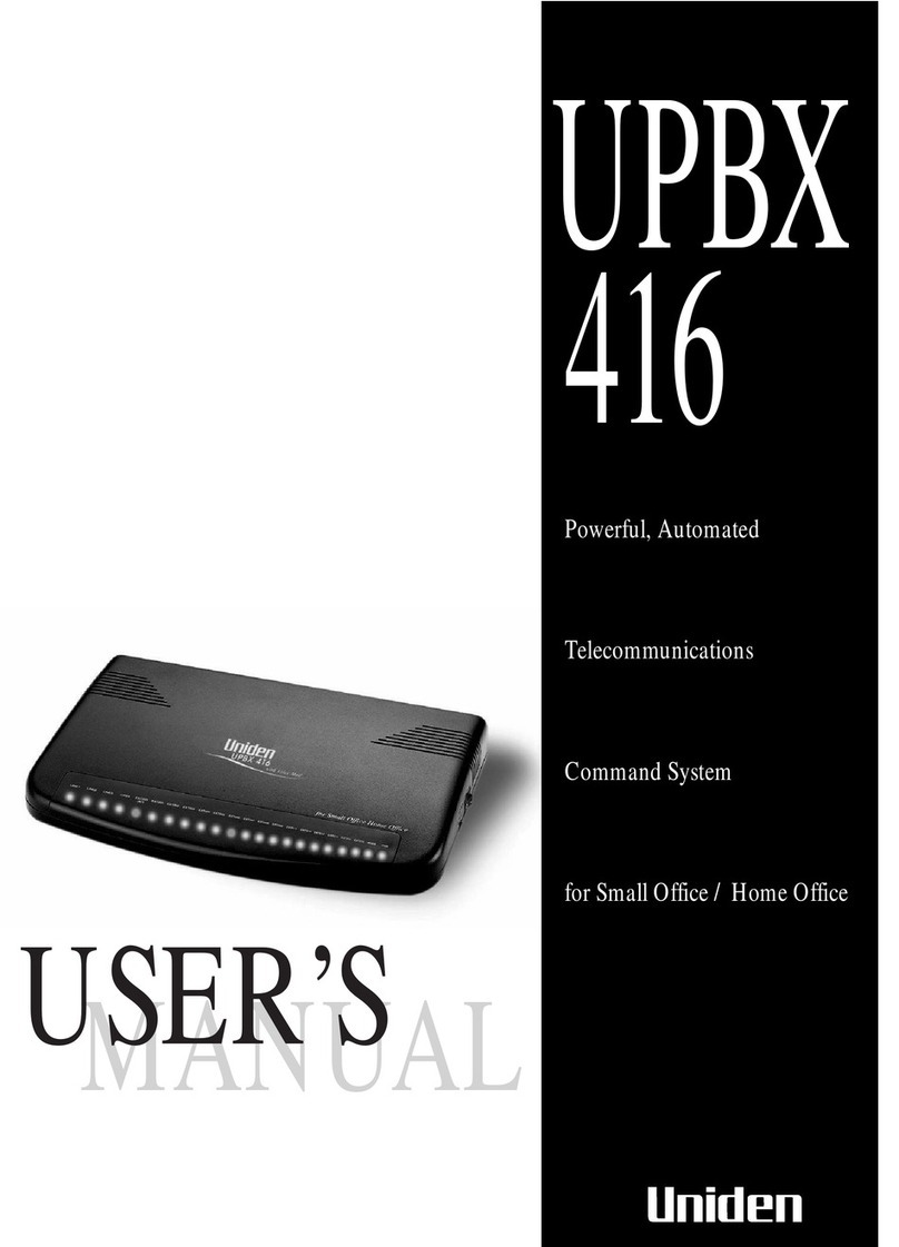 Uniden UPBX 416 user manual Uniden UPBX 416 user manual