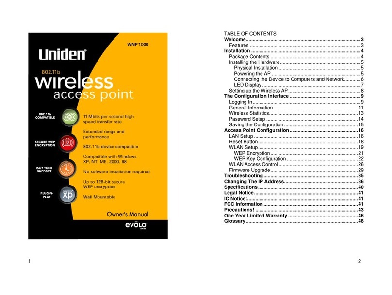 Uniden WNP1000 owner's manual