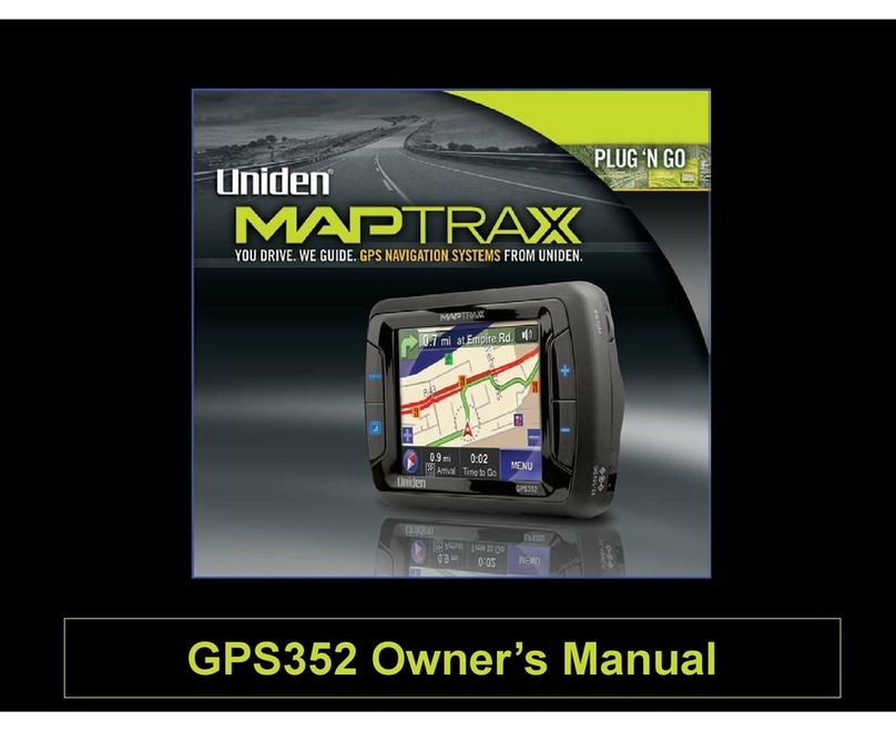 Uniden Maptrax GPS352 owner's manual