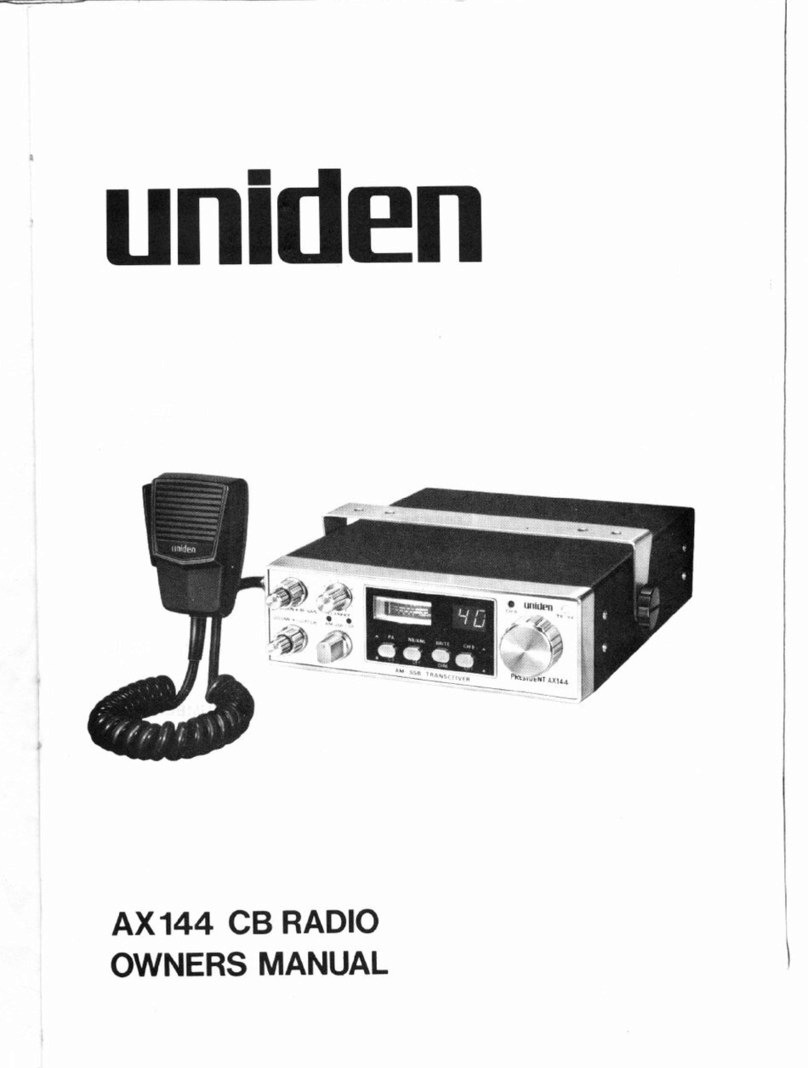 Uniden AX 144 owner's manual