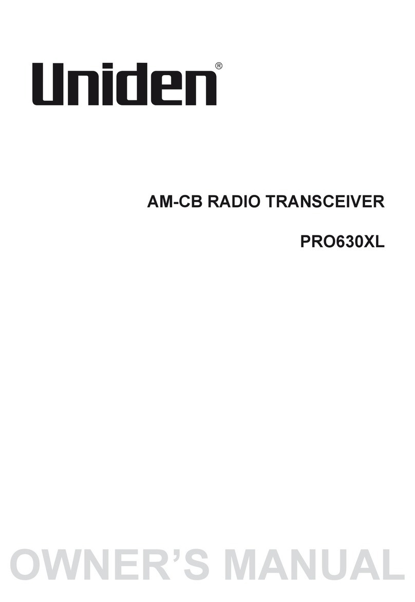Uniden PRO630XL owner's manual