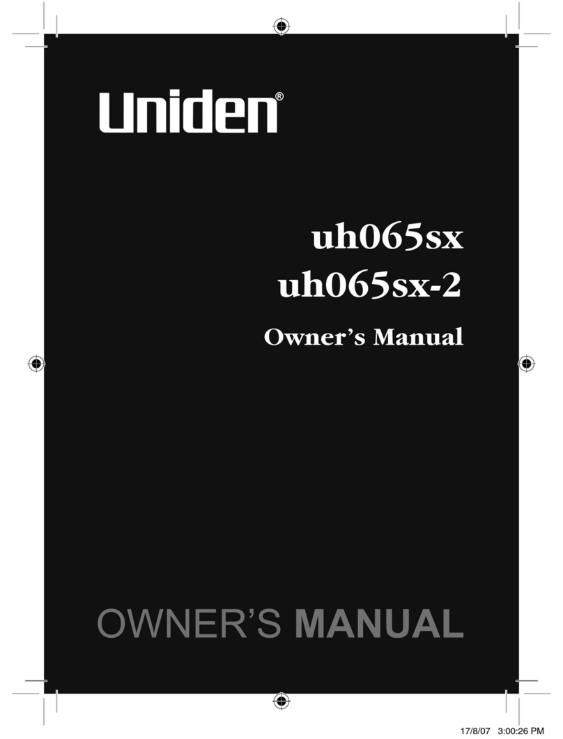 Uniden uh065sx owner's manual