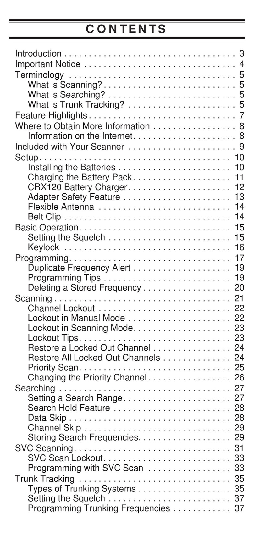 Uniden scanning radio User manual
