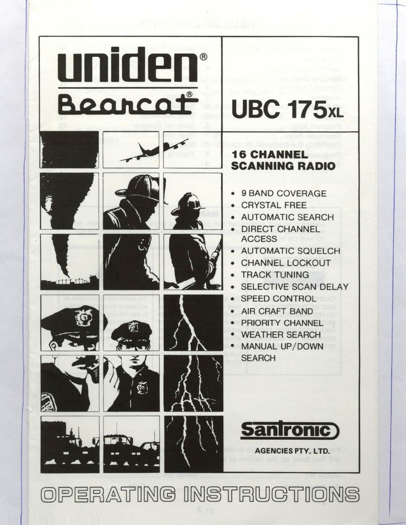 Bearcat UBC 175xL operating instructions