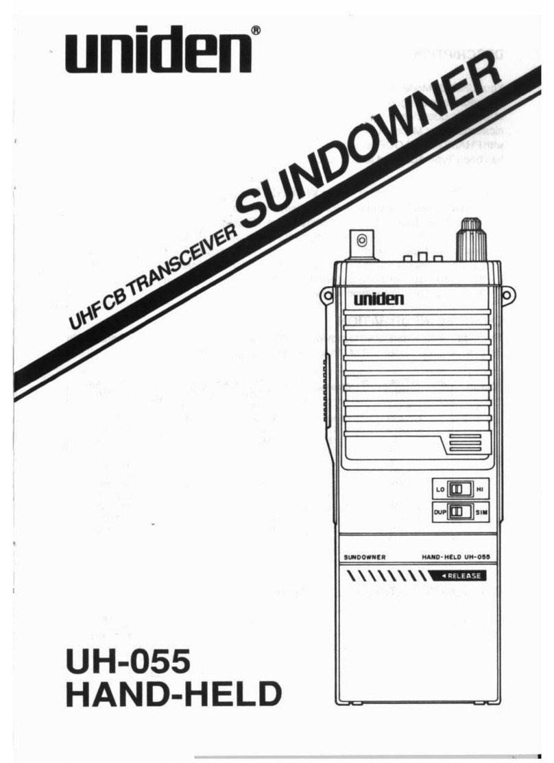 Uniden Sundowner UH-055 owner's manual