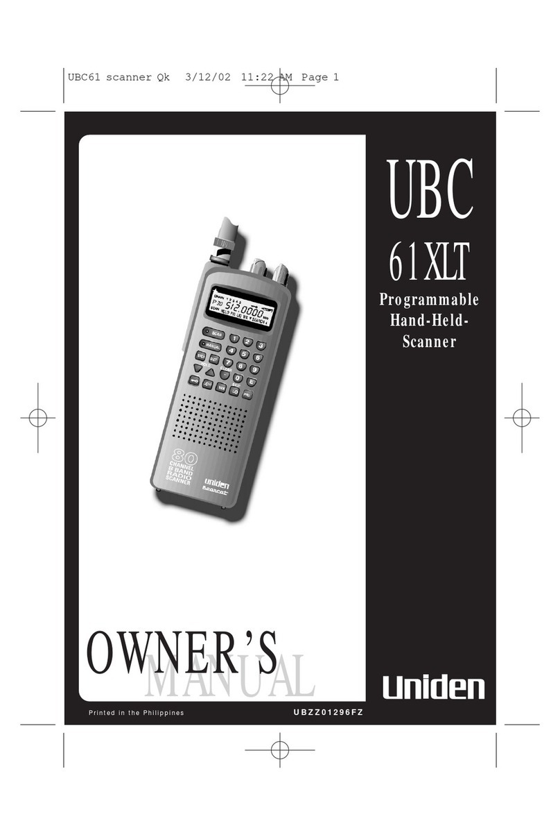 Uniden UBC 61XLT owner's manual
