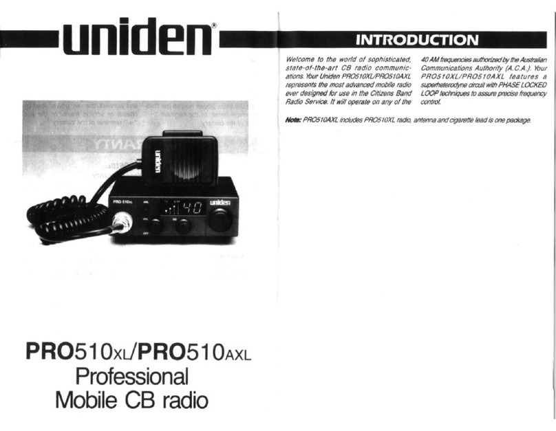 Uniden PRO510AXL owner's manual
