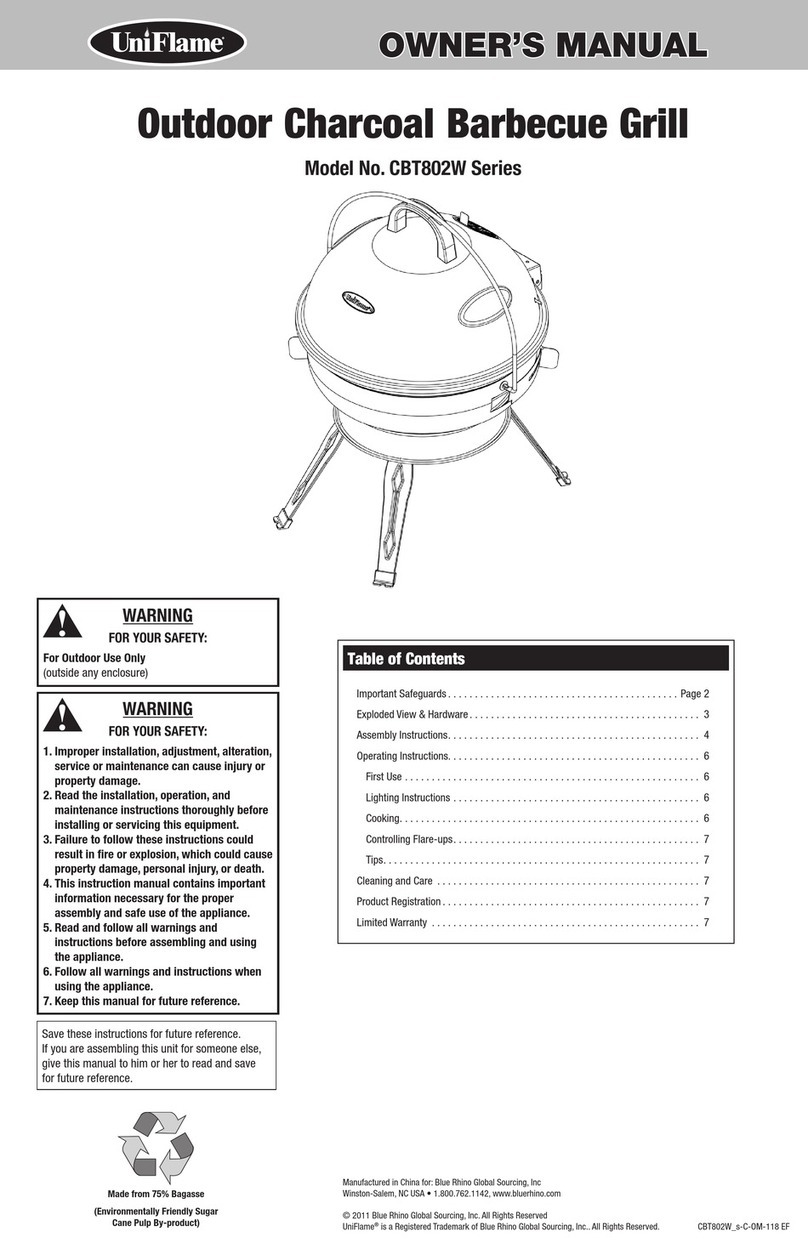 Uniflame CBT802W Series User manual