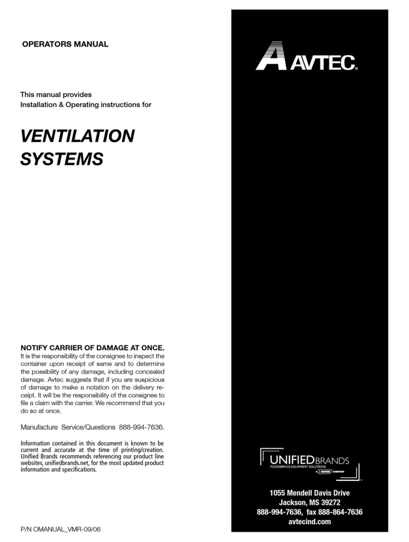Avtec VENTILATION SYSTEMS User manual