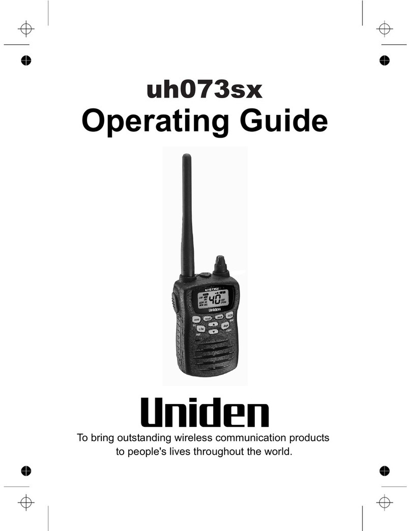 Uniden UH073sx User manual