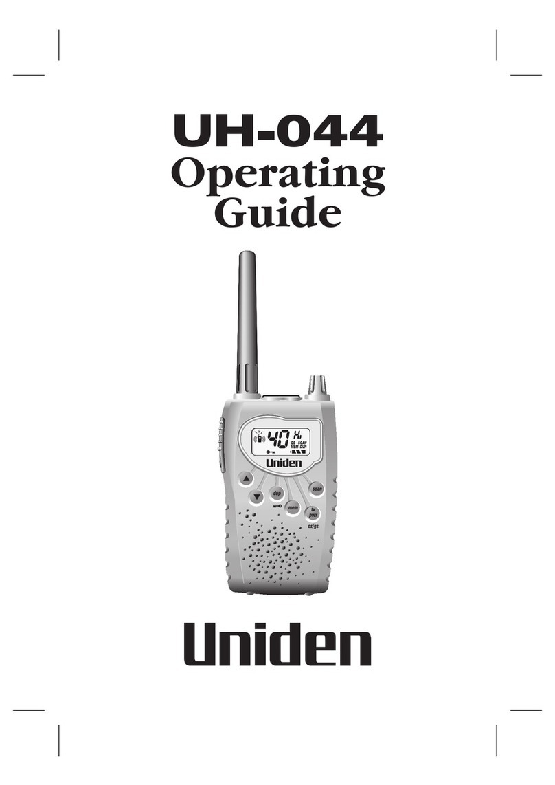 Uniden UH044SX operating guide