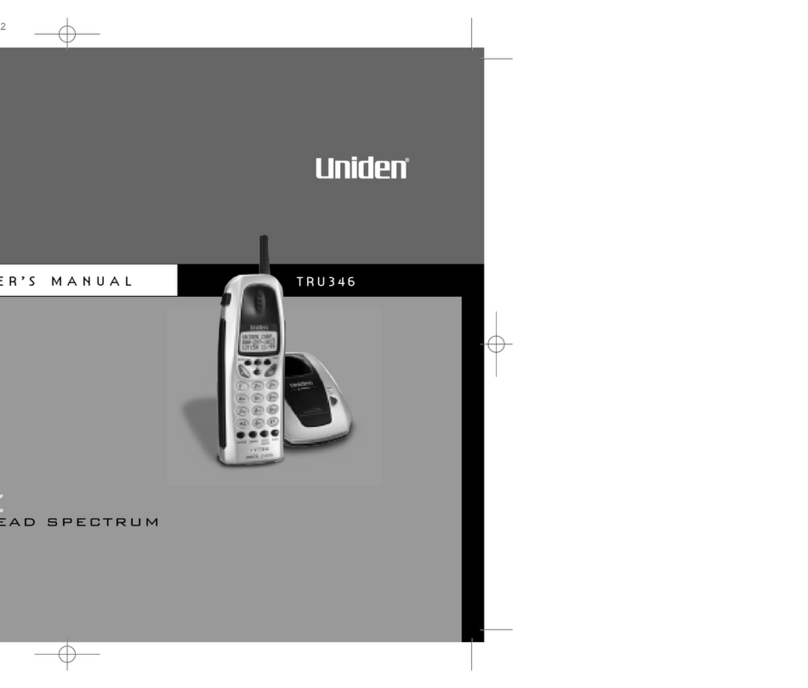 Uniden TRU 346 User manual