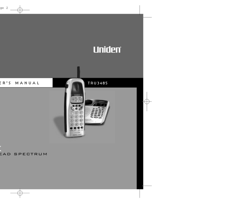 Uniden TRU 3485 User manual