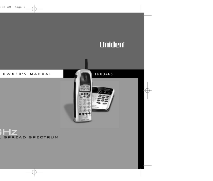 Uniden TRU 3465 User manual