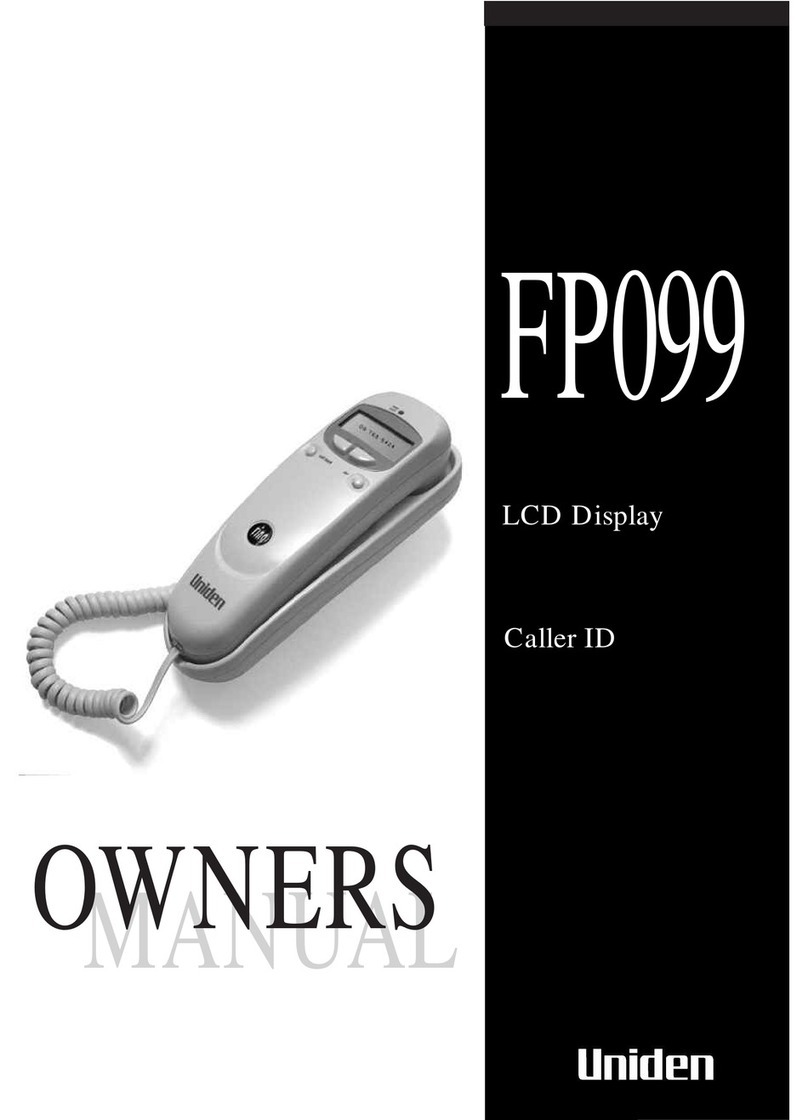 Uniden FP099 owner's manual