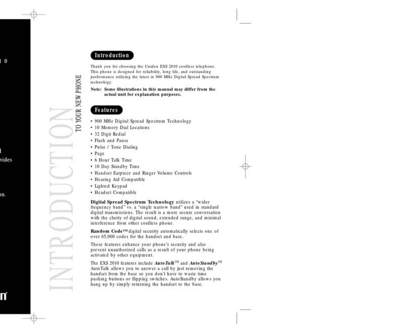 Uniden EXS 2010 User manual