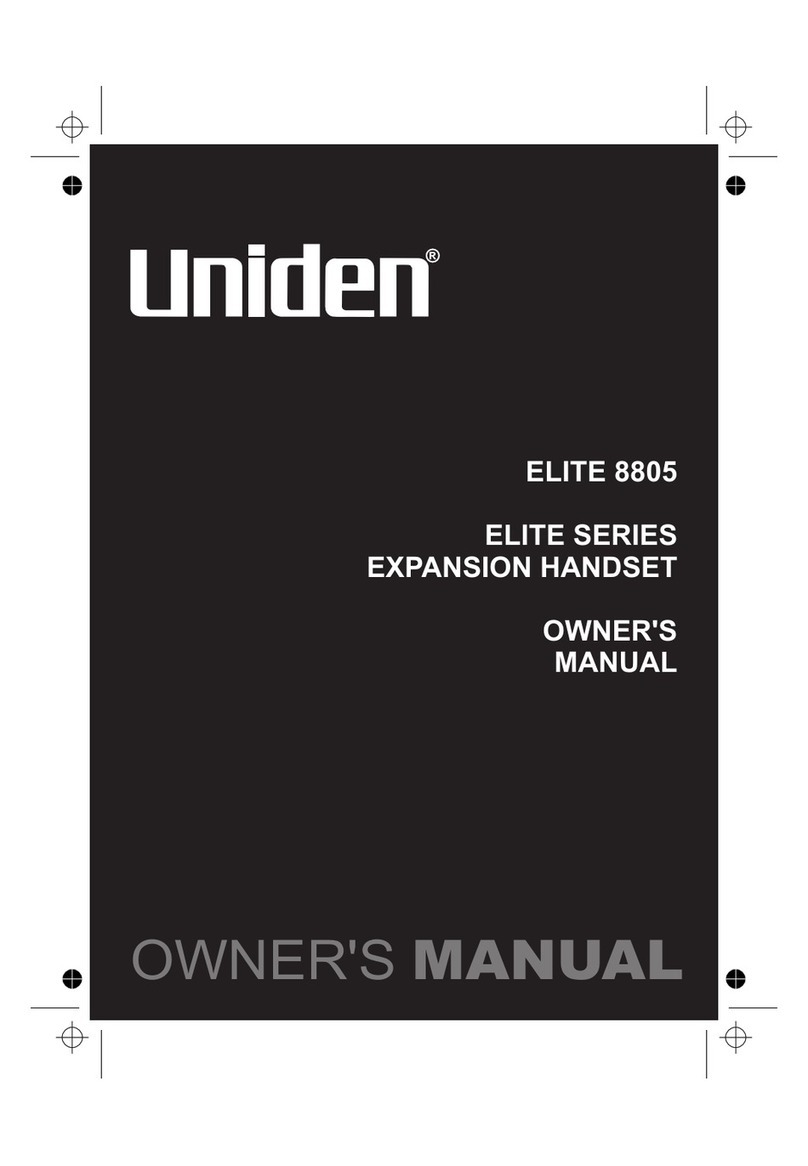 Uniden Elite 8805 User manual