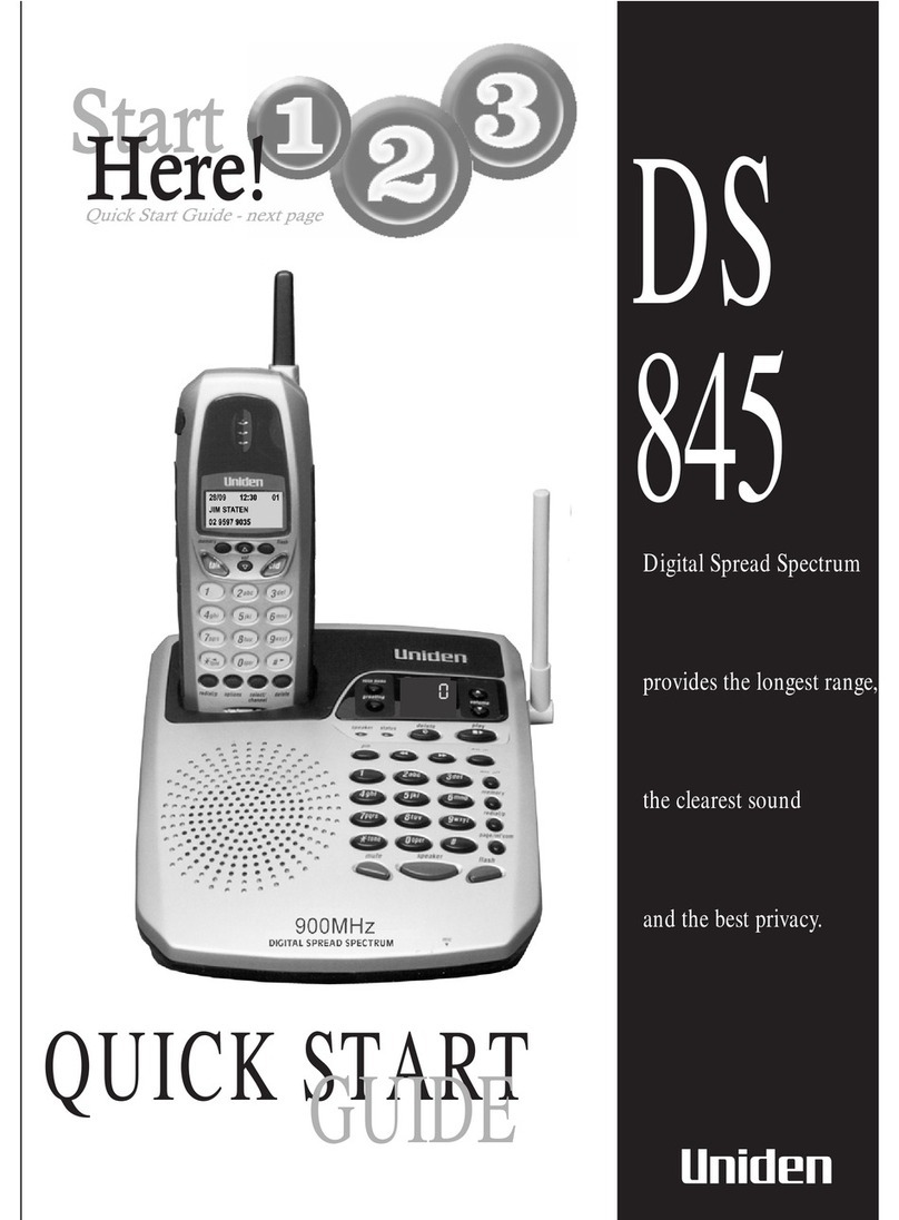 Uniden DS845 User manual
