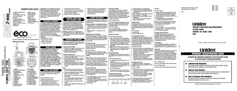 Uniden GMR1048-2CK User manual