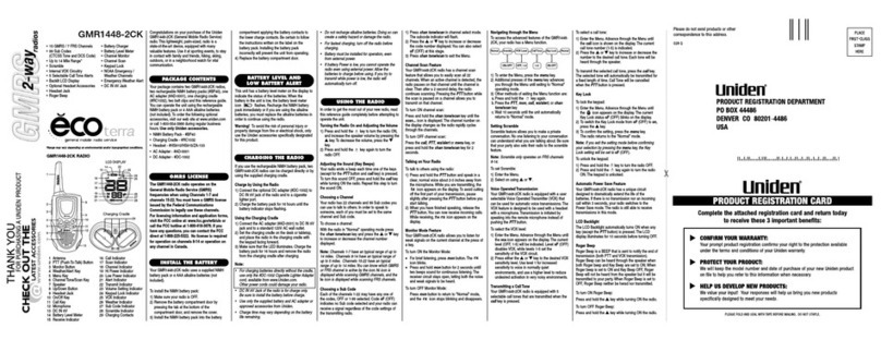 Uniden GMR1448-2CK owner's manual