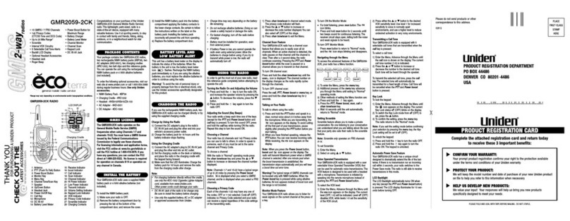 Uniden GMR2059-2CK owner's manual