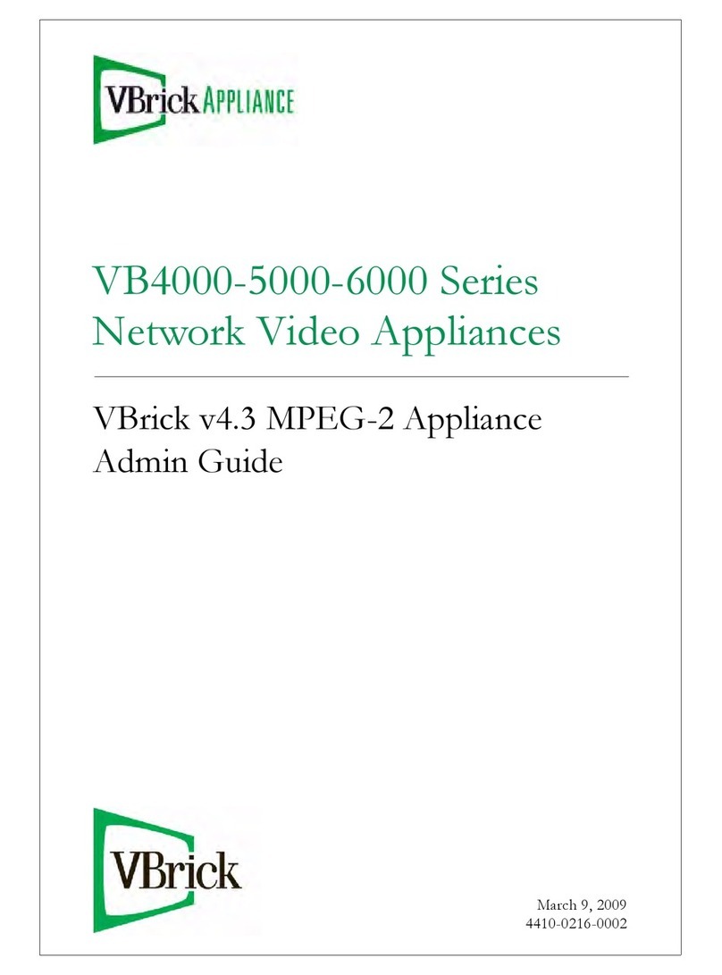 VBrick Systems VBRICK APPLIANCE VB4000 Admin guide