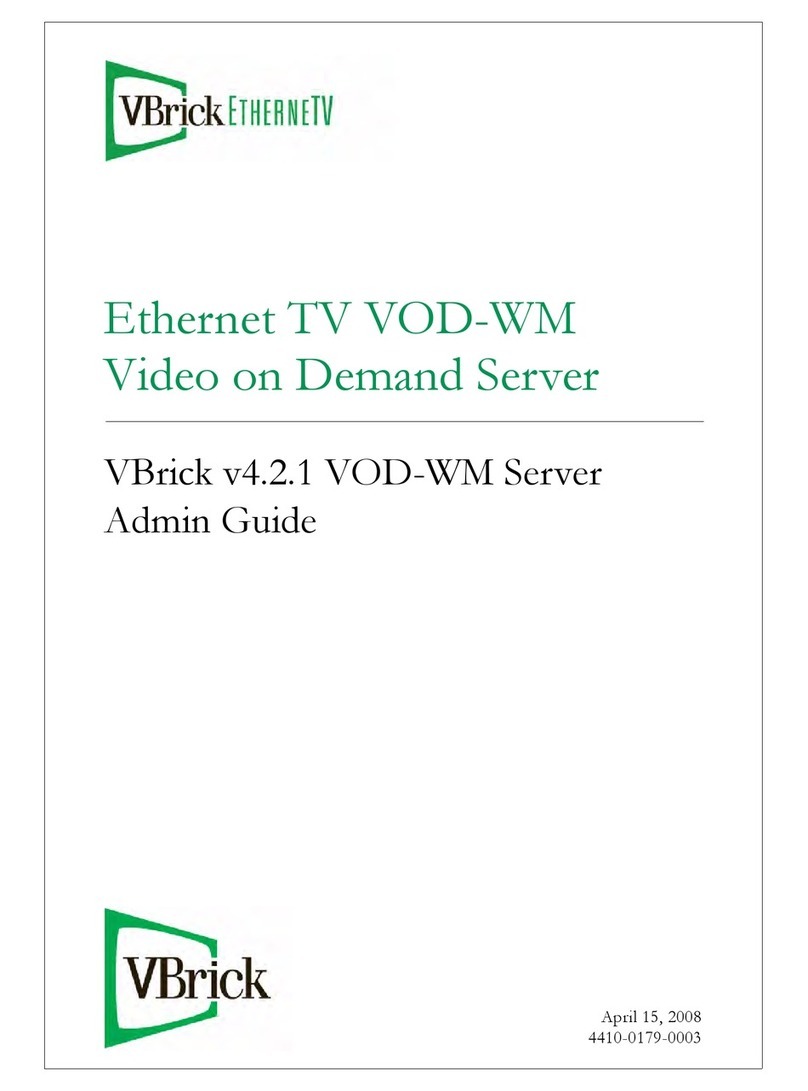 VBrick Systems VOD-W Server VBrick v4.2.1 Manual