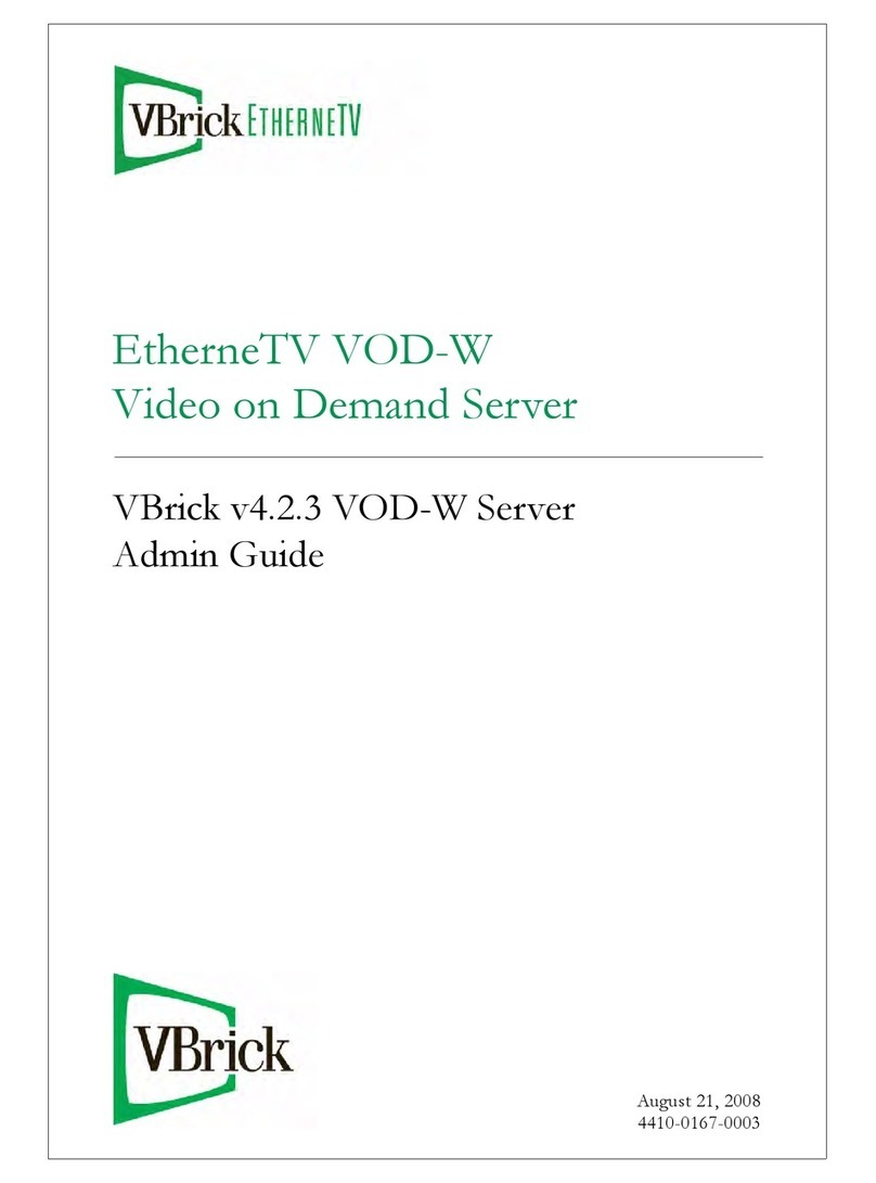 VBrick Systems VOD-W Server VBrick v4.2.3 Admin guide