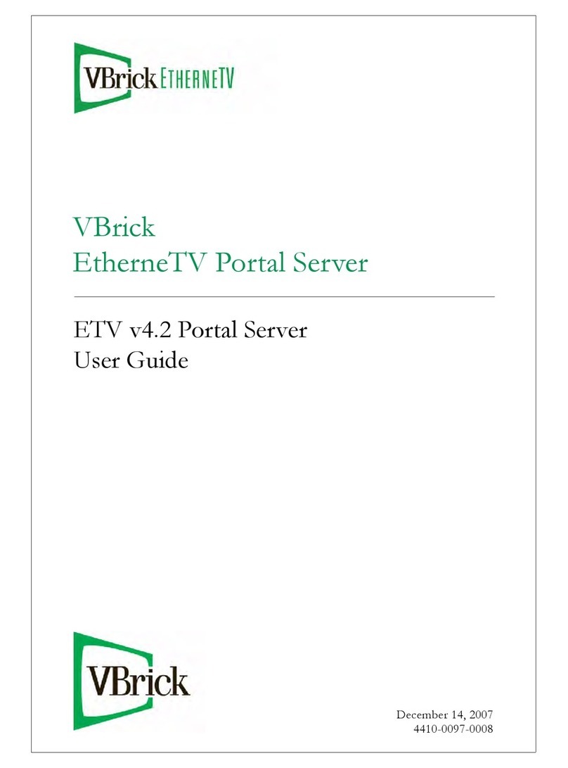 VBrick Systems Portal Server ETV v4.2 User manual