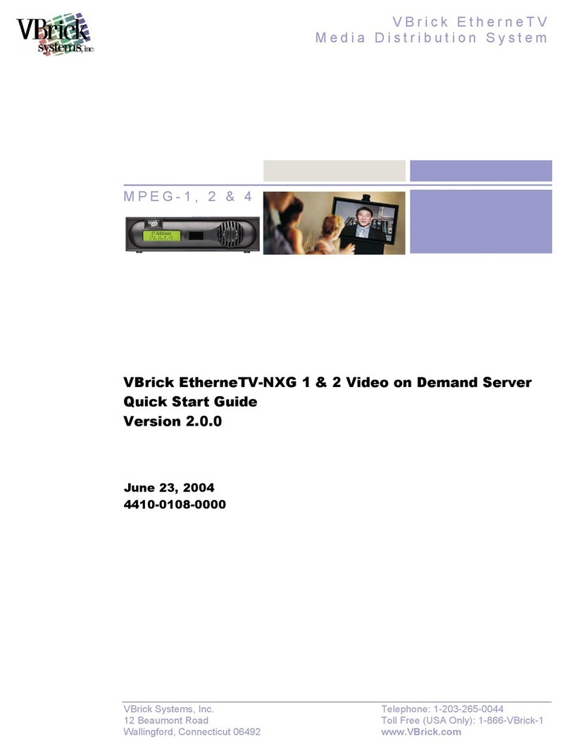 VBrick Systems EtherneTV-NXG 1 User manual