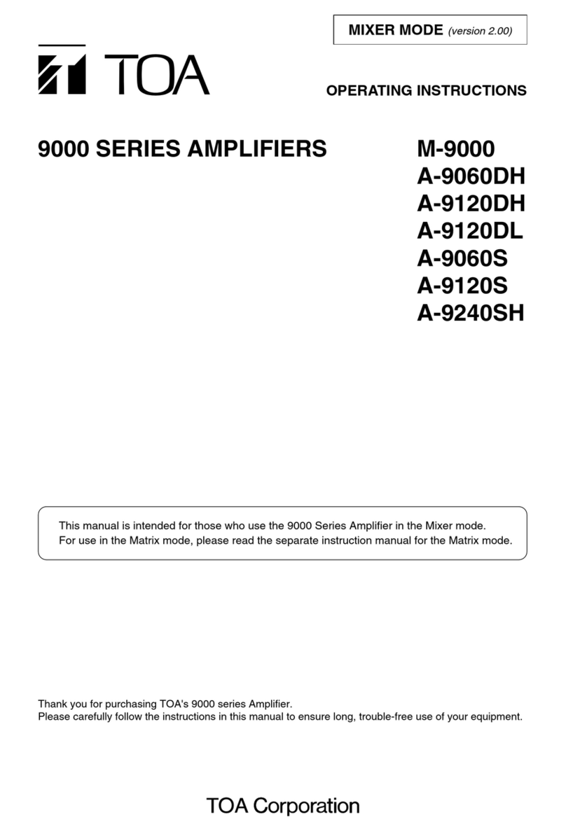 Toa M-9000 operating instructions