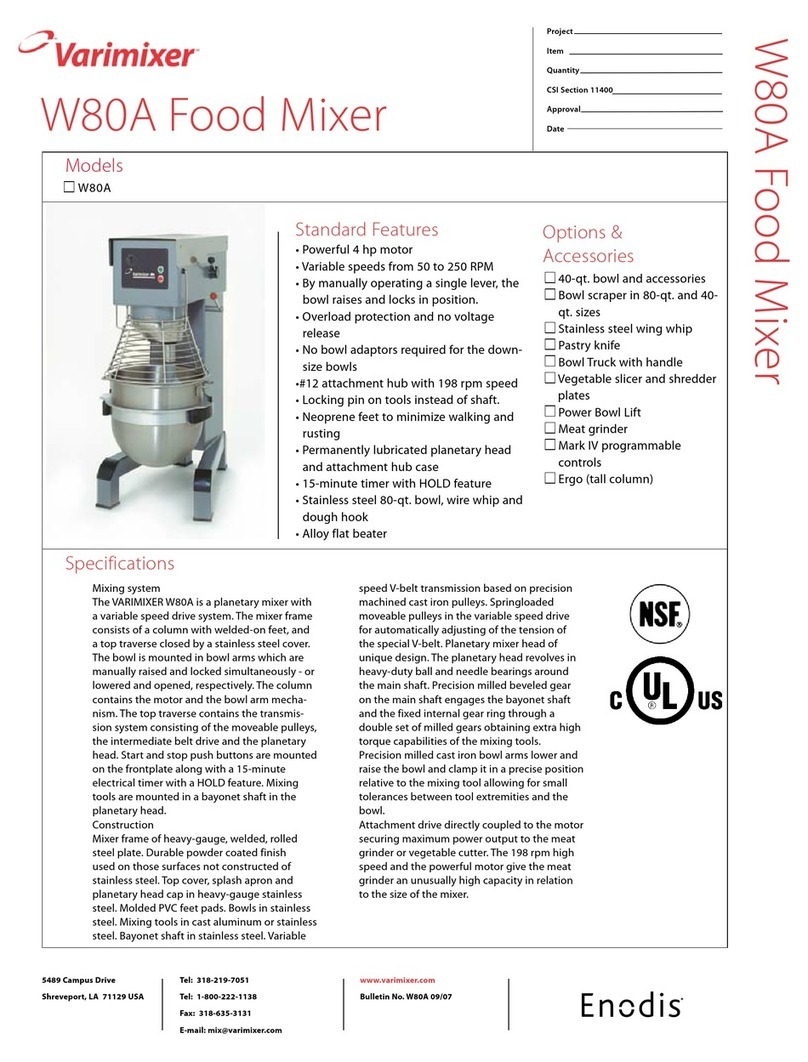 Varimixer W80A User manual