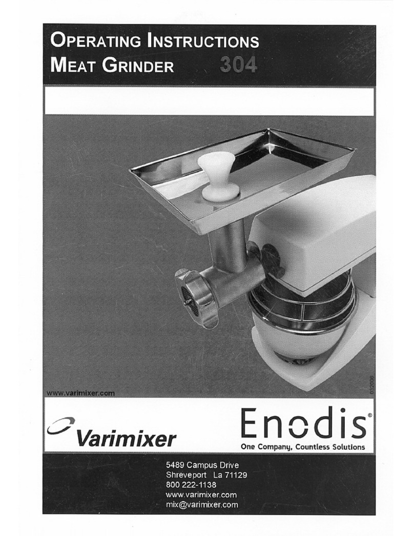 Varimixer Enodis 304 operating instructions